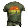 Reel Cool Grandpop Fishing Dad Fathers Day Fisherman Men's 3D T-Shirt Back Print Army Green