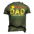 Retro Softball Dad Like A Baseball Dad But With Bigger Balls Men's 3D T-Shirt Back Print Army Green
