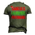 Santas Favorite Mechanic Ugly Christmas Men's 3D T-Shirt Back Print Army Green