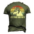 Smooth Collie Dad Best Dog Dad Ever Vintage Retro Men's 3D T-shirt Back Print Army Green