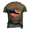 Submariner Submarines Veteran Proud Dad Of A Navy Submariner Men's 3D T-Shirt Back Print Army Green