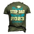 Super Proud Step Dad Of 2023 Graduate Awesome Family College Men's 3D T-shirt Back Print Army Green
