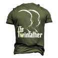 The Twinfather Father Of Twins Dad Men's 3D T-Shirt Back Print Army Green