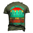 I Have Two Titles Dad And Grandpa Happy Fathers Day Men's 3D T-Shirt Back Print Army Green