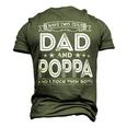 I Have Two Titles Dad And Poppa Papa Fathers Day Men's 3D T-Shirt Back Print Army Green
