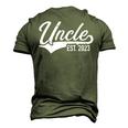 Uncle Est 2023 For Pregnancy Announcement Men's 3D T-Shirt Back Print Army Green