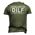Upgraded To Dilf Est 2023 Dad Humor Jone Men's 3D T-Shirt Back Print Army Green