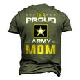 Us Army Proud Us Army Mom Military Veteran Pride Men's 3D T-Shirt Back Print Army Green