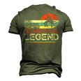 Vintage Dad The Man The Myth The Wrestling Legend Father Day Men's 3D T-shirt Back Print Army Green