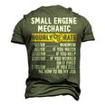 Vintage Small Engine Repair Mechanic Hourly Rate Men's 3D T-Shirt Back Print Army Green