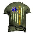 Vintage Usa Flag Us Navy Proud Boyfriend Veteran Military Men's 3D T-Shirt Back Print Army Green