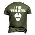 I Void Warranties Mechanic Techie Men's 3D T-Shirt Back Print Army Green