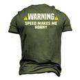 Warning Speed Makes Me Horny Awesome Mechanic Men's 3D T-Shirt Back Print Army Green