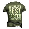 Worlds Best Farter I Mean Father Graphic Novelty Men's 3D T-Shirt Back Print Army Green