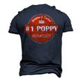 1 Poppy Men Number One Dad Grandpa Fathers Day Men's 3D T-Shirt Back Print Navy Blue