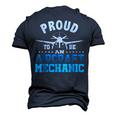 Aircraft Mechanic T Airplane Aviation Engineer Men's 3D T-Shirt Back Print Navy Blue