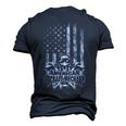 Aircraft Mechanic American Flag Skull And Ratchets Men's 3D T-Shirt Back Print Navy Blue