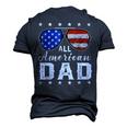 All American Dad 4Th Of July Usa America Flag Sunglasses Men's 3D T-Shirt Back Print Navy Blue