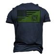 Army Logistics Branch American Flag Men's 3D T-Shirt Back Print Navy Blue