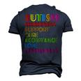 Autism Awareness Support Care Acceptance Ally Dad Mom Kids Men's 3D T-Shirt Back Print Navy Blue