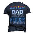 Autism Dad Autism Awareness Autistic Spectrum Asd Men's 3D T-Shirt Back Print Navy Blue