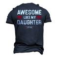 Awesome Like My Daughter Fathers Day Top Dad Men's 3D T-Shirt Back Print Navy Blue