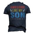 Awesome Like My Son Parents Day Mom Dad Joke Women Men Men's 3D T-shirt Back Print Navy Blue