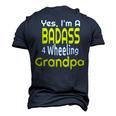 Badass 4 Wheeling Grandpa Grandfather Paw Paw Men's 3D T-Shirt Back Print Navy Blue