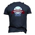 Baseball Dad Sport Coach Father Ball T Men's 3D T-Shirt Back Print Navy Blue