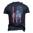 Baseball Usa Flag American Flag Vintage For Dad Fathers Day Men's 3D T-Shirt Back Print Navy Blue