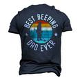 Best Beeping Dad Ever Fathers Day Metal Detecting Men's 3D T-shirt Back Print Navy Blue