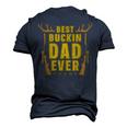 Best Buckin Dad Ever For Deer Hunters Men's 3D T-shirt Back Print Navy Blue