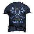 Best Buckin Papaw Ever Deer Hunters Hunting Father Men's 3D T-Shirt Back Print Navy Blue