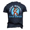 Best Bunny Dad Ever Rabbit Lover Fathers Day Daddy Men's 3D T-shirt Back Print Navy Blue