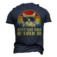 Best Cat Dad Ever Bump Fit Fathers Day Daddy For Men Men's 3D T-Shirt Back Print Navy Blue