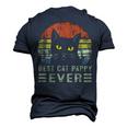 Best Cat Pappy Ever Bump Fit Fathers Day Dad For Men Men's 3D T-Shirt Back Print Navy Blue