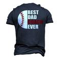 Best Dad Coach Ever Baseball Fathers Day Baseball Dad Coach Men's 3D T-shirt Back Print Navy Blue