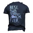 Best Dad Coach Ever Baseball Patriotic For Fathers Day Men's 3D T-shirt Back Print Navy Blue
