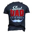 Best Dad In The World Papa Father Daddy Stepdad Poppa Men's 3D T-Shirt Back Print Navy Blue