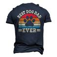 Best Dog Dad Ever Daddy Father Retro Dog Lover Men's 3D T-shirt Back Print Navy Blue