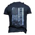 Best Farmer Dad Ever With Us American Flag Fathers Day Men's 3D T-shirt Back Print Navy Blue