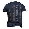 Best Grandpa Ever Us American Flag Grandpa Fathers Day Men's 3D T-shirt Back Print Navy Blue