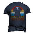 Best Lab Dad Ever Black Labrador Lover Fathers Day Men's 3D T-Shirt Back Print Navy Blue