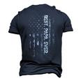 Best Papa Ever American Flag Dad Fathers Day Men's 3D T-Shirt Back Print Navy Blue