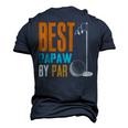 Best Papaw By Par Vintage Retro Golf Lover Grandpa Men's 3D T-Shirt Back Print Navy Blue