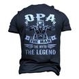 Biker Grandpa Opa The Man Myth The Legend Motorcycle Men's 3D T-shirt Back Print Navy Blue