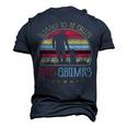 Blessed To Be Called Dad And Grumps Vintage Fathers Day Men's 3D T-Shirt Back Print Navy Blue