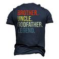 Brother Uncle Godfather Legend Fun Best Uncle Men's 3D T-Shirt Back Print Navy Blue