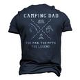 Camping Dad Man The Myth The Legend Travel Camper Men's 3D T-shirt Back Print Navy Blue