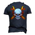 Car Mechanic Race Car Guy Auto Garage Diesel Skull Men's 3D T-Shirt Back Print Navy Blue